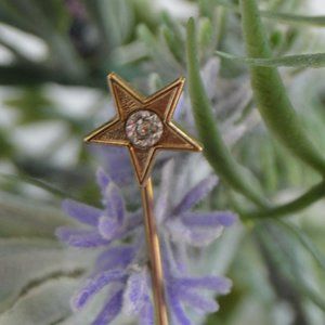 12K GF Diamond stick pin Vintage
